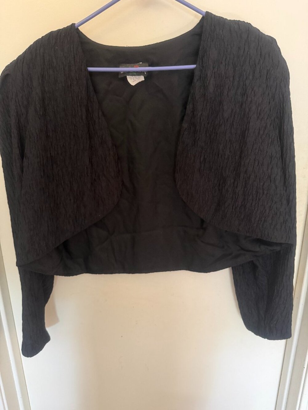 David Rose Cropped Black Bolero Jacket W 18W
